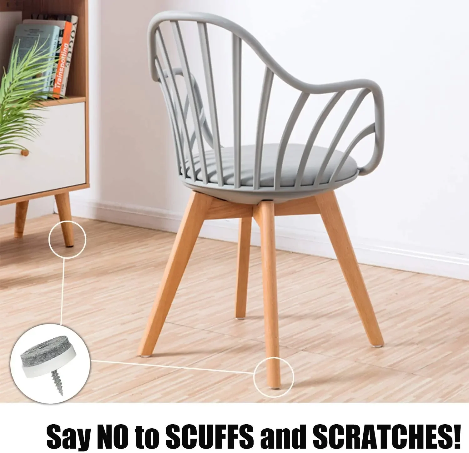 20pcs Furniture Glide Screw in Chair Glides Pad with Thick Felt Pads Round Floor Protector For Wooden Table Desk Leg Sofa Feet thumbnail 2