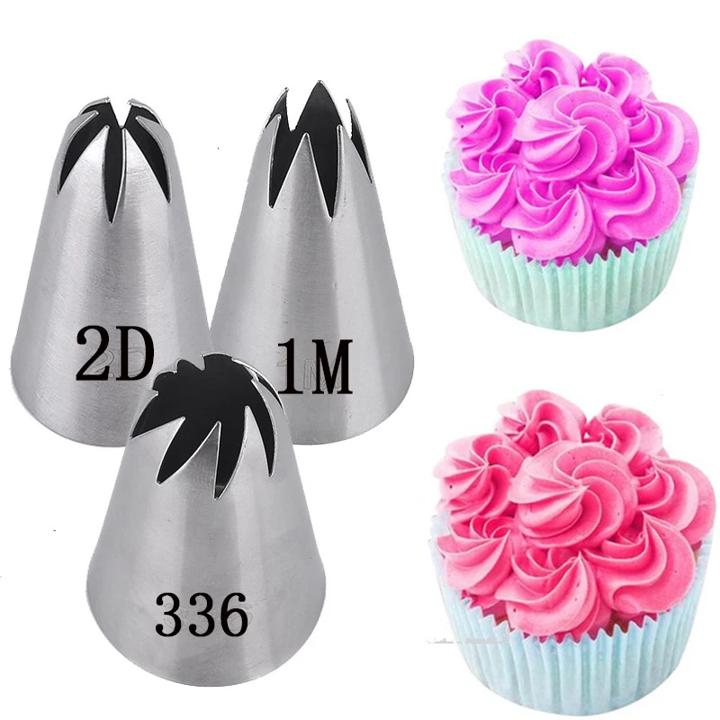 1pcs Rose Pastry Nozzles Cake Decorating Tools Flower Icing Piping Nozzle Cream Cupcake Tips Baking Accessories #1M 2D 336 thumbnail 2