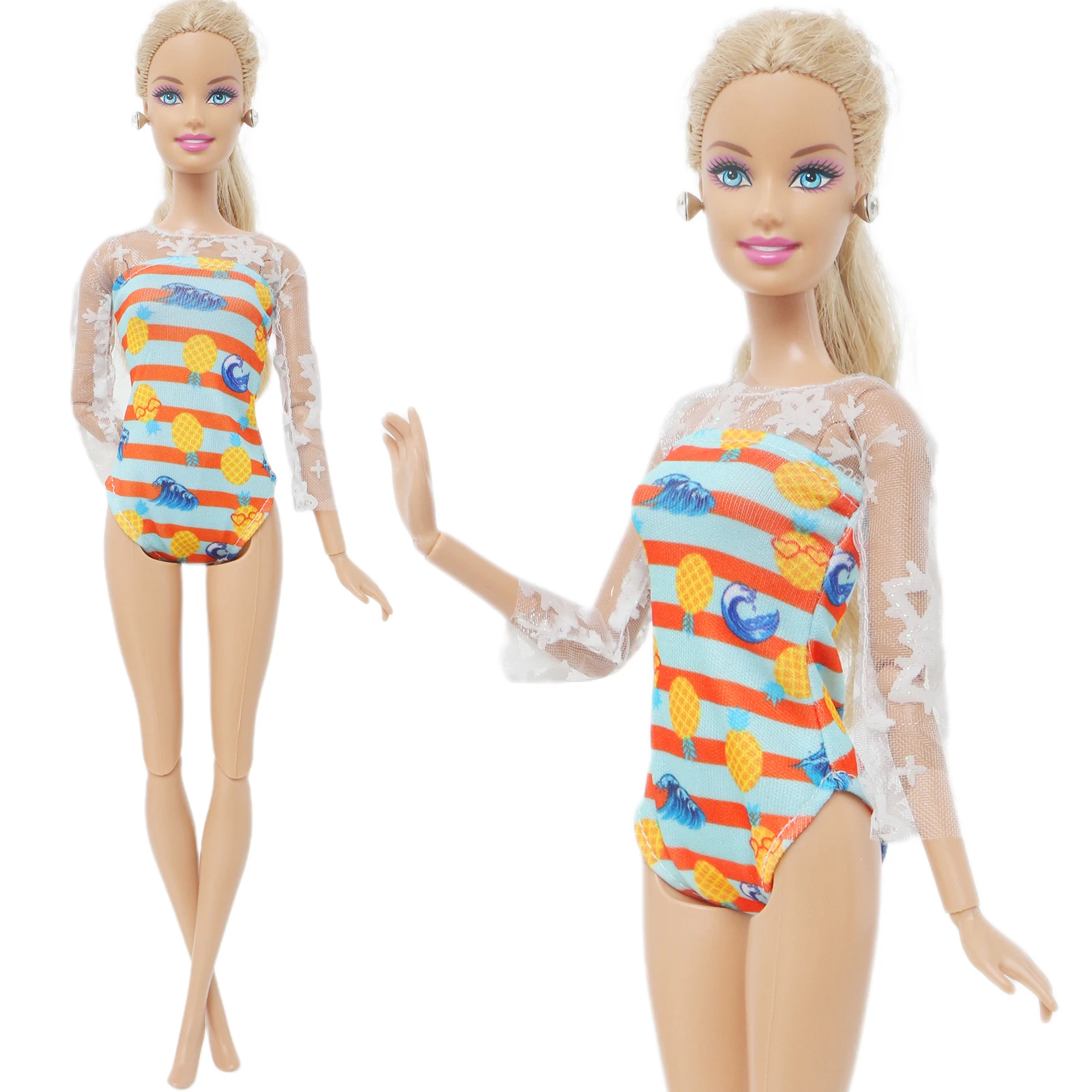 Fashion Doll Swimsuit Bikini Dress Summer Outfit Tops Pants Swimwear Beach Bathing Accessories Clothes for 1/6 Doll Girl Toys thumbnail 4