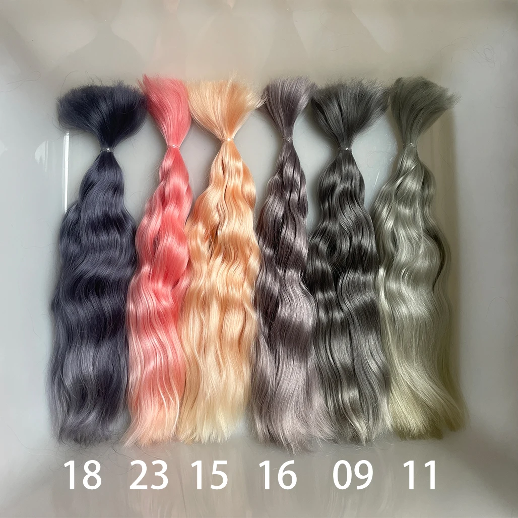 witdiy/23-26cm/mohair doll hair/organic hair/mohair hair bundles/Schengen hair/reborn doll wig/Blythe hair/mohair wig thumbnail 5