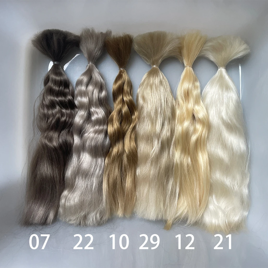 witdiy/23-26cm/mohair doll hair/organic hair/mohair hair bundles/Schengen hair/reborn doll wig/Blythe hair/mohair wig thumbnail 3