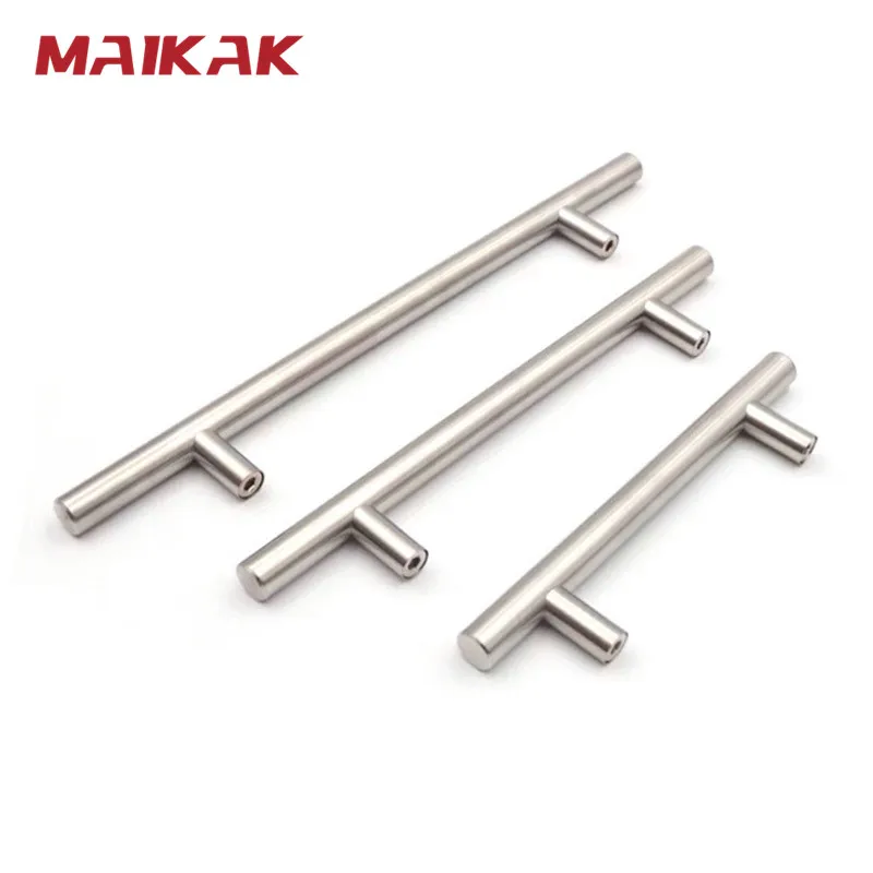 MAIKAK Modern Stainless Steel Kitchen Door Cabinet T Bar Handle Pull Knob Cabinet Knobs Furniture Handle Cupboard Drawer Handle thumbnail 5