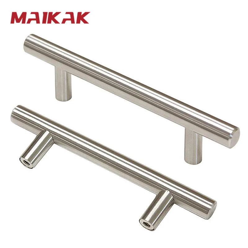 MAIKAK Modern Stainless Steel Kitchen Door Cabinet T Bar Handle Pull Knob Cabinet Knobs Furniture Handle Cupboard Drawer Handle thumbnail 3
