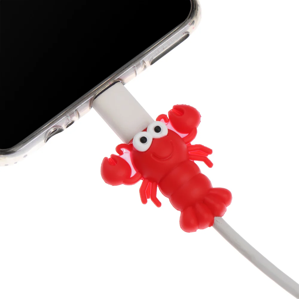 Cartoon Insect Shape Wire Cord Protector Silicone Case Data Line Cover Cute Animal Wired Earphone USB Charger Cable Protectors thumbnail 5
