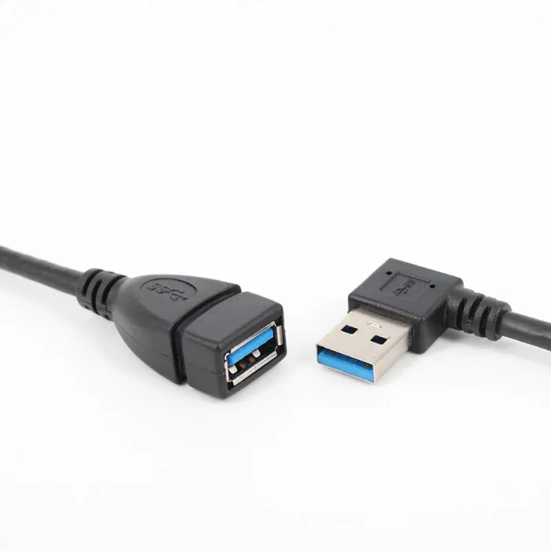 20cm USB 3.0 Right / Left /Up/Down Angle 90 Degree Extension Cable Male To Female Adapter Cord USB Cables Extension Cord thumbnail 3