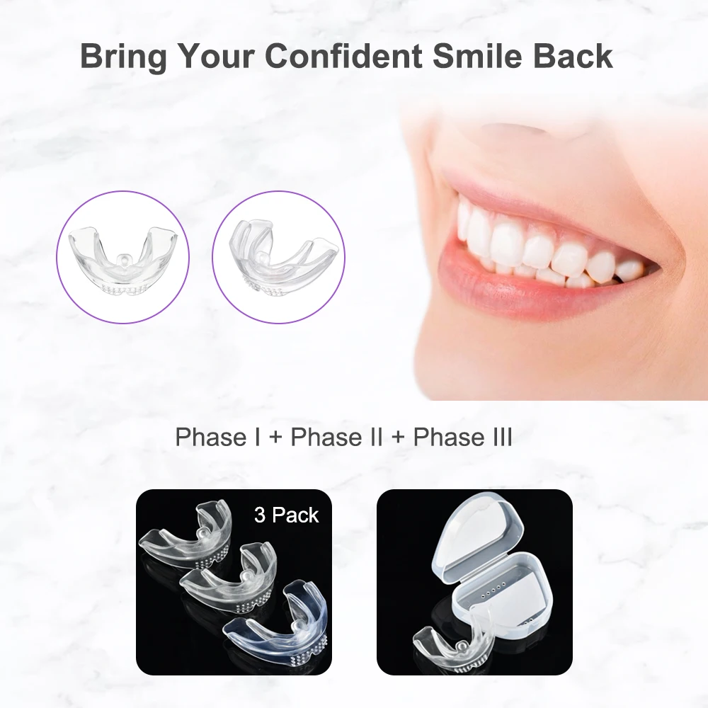 3Pcs Dental Braces Orthodontic Teeth Trainer Set for Adults Orthotics Tooth Retainers Alignment 3 Phases Teeth Straightener thumbnail 3