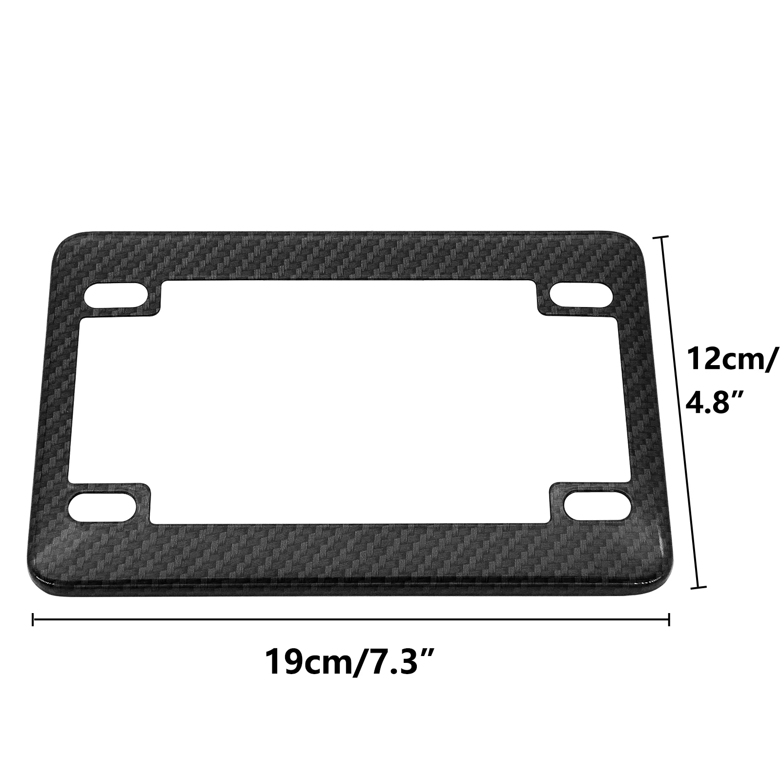 Racing JDM Style Universal Motorcycle License Plate Frame Carbon Fiber Aluminium Tag Cover Protector Set Holder For Honda Yamaha thumbnail 5
