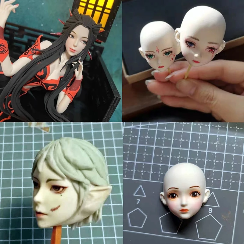 Human Face 3D Doll Epoxy Resin Mold Aromatherapy Plaster Silicone Mould DIY Dolls Face Clay Chocolate Molds Baking Tools Crafts thumbnail 5