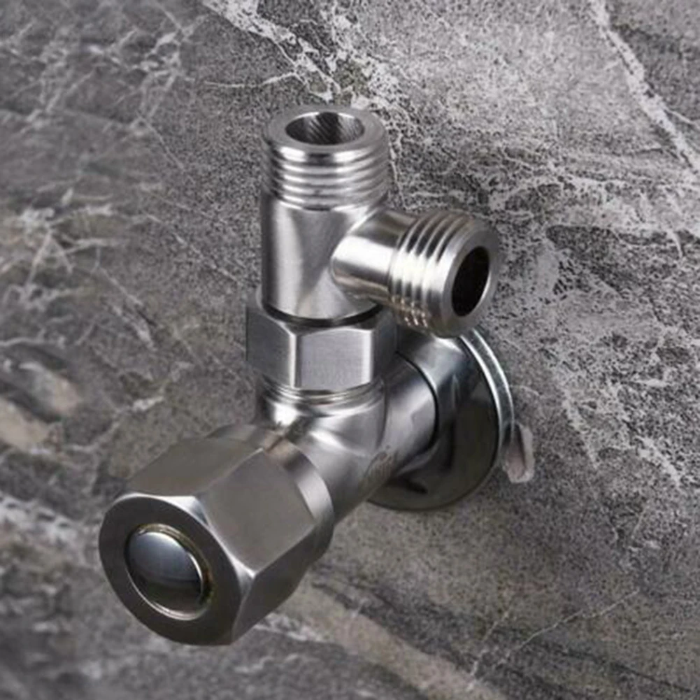 T-shaped G1/2" Shower Three-way Connector Adapter Adjustable Water Diverter Valve Toilet Bidet Water Separator Faucet Splitter thumbnail 4
