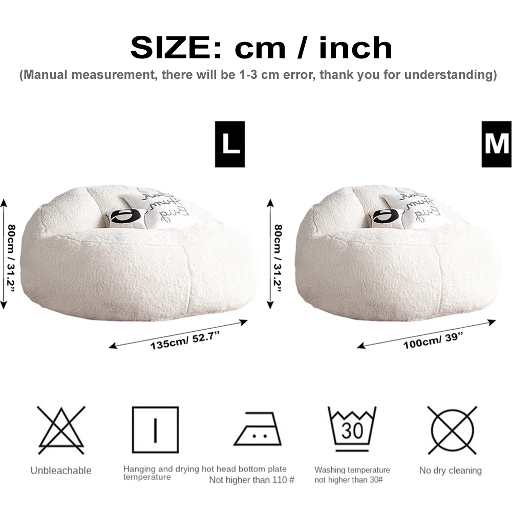 2021 New Bean Bag Sofa Bed Pouf No Filling Stuffed Giant Beanbag Ottoman Relax Lounge Chair Tatami Futon Floor Seat Furniture thumbnail 5
