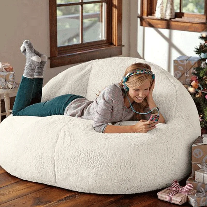 2021 New Bean Bag Sofa Bed Pouf No Filling Stuffed Giant Beanbag Ottoman Relax Lounge Chair Tatami Futon Floor Seat Furniture thumbnail 2