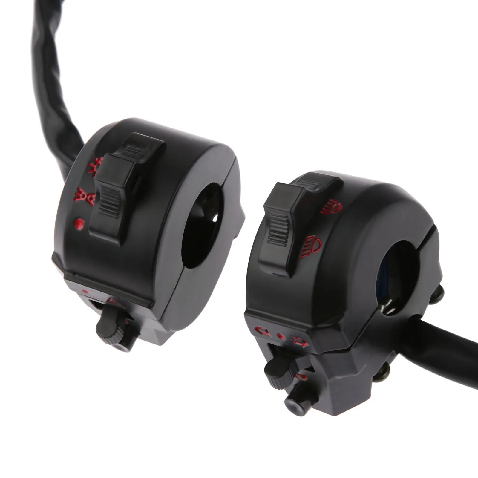 7/8" 22mm Motorcycle Motorbike ATV Handlebar Left Right Side Control Switch High/Low Beam Light Turn Signal Horn Switch Parts thumbnail 2