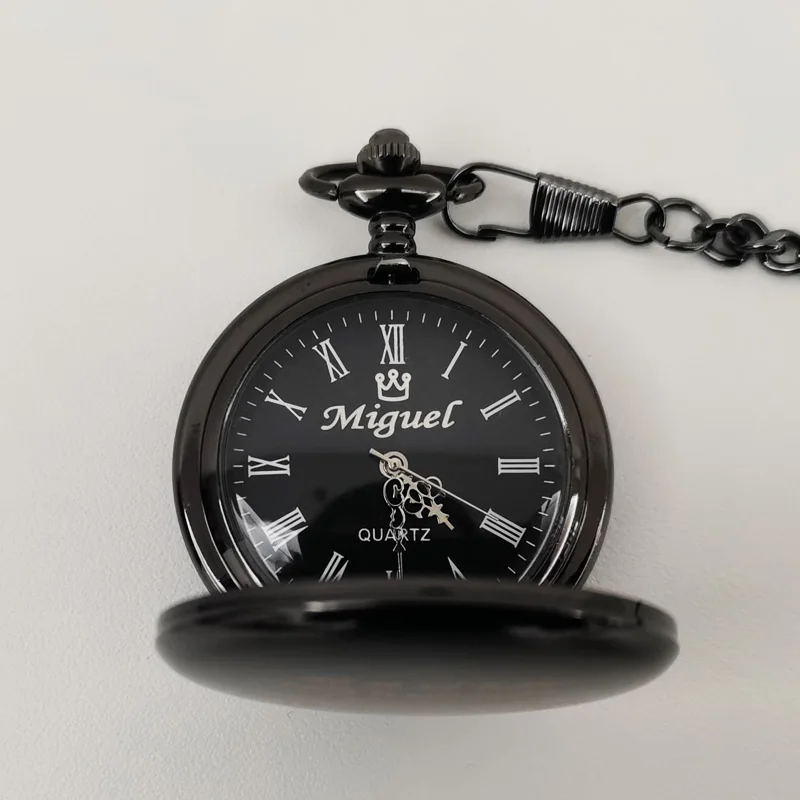 Customize Your LOGO Name Text 47MM Quartz Personalize Pocket Watch Vintage Bestman Groomsmen Wedding Gift Anniversary Presents thumbnail 3
