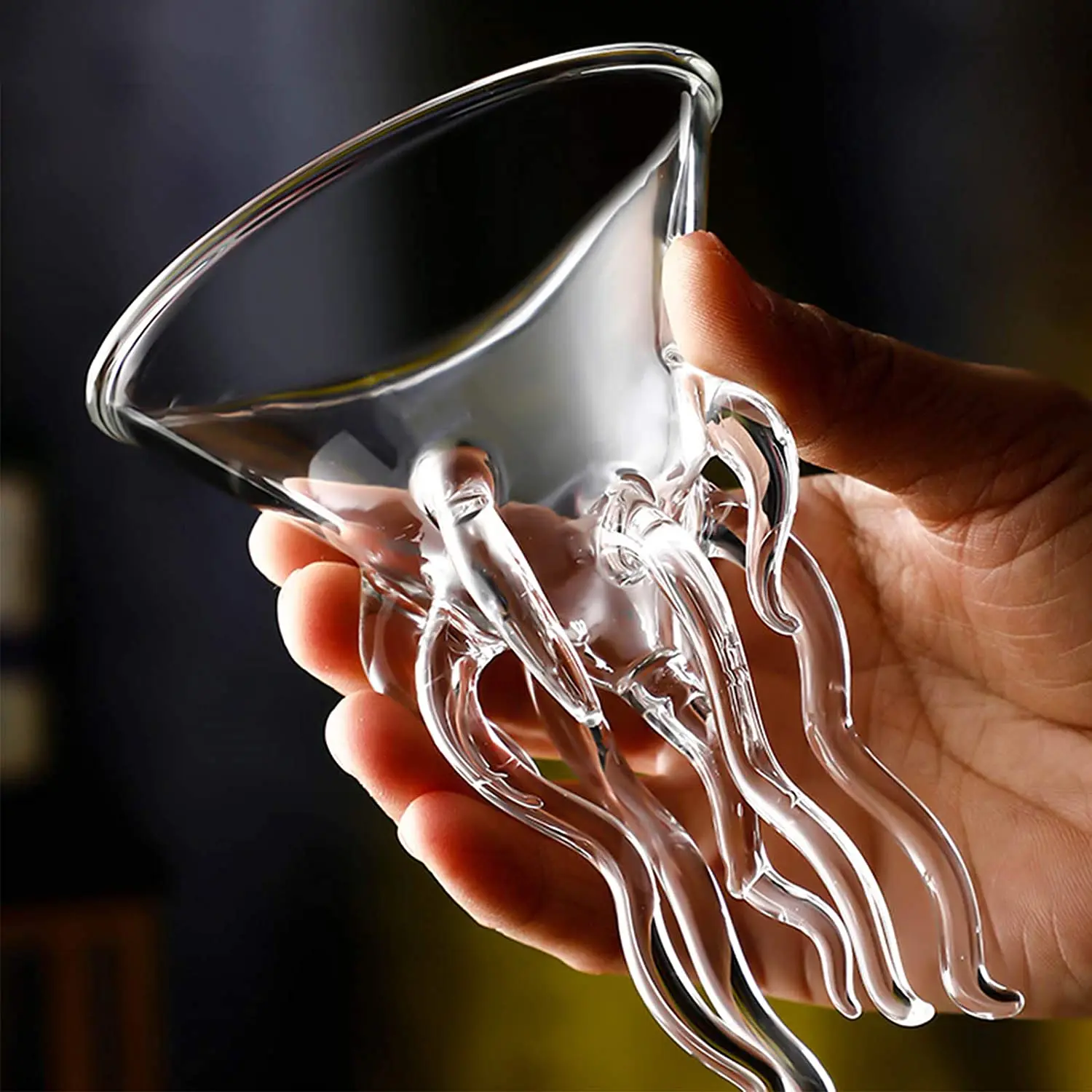 Creative Cocktail Glass - Porcupine Fish/Swan/Rose/Octopus/Bird Design Cocktail Glass, Novelty Drink Cup for KTV Bar Night Party thumbnail 5
