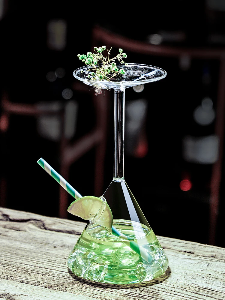 Creative Cocktail Glass - Porcupine Fish/Swan/Rose/Octopus/Bird Design Cocktail Glass, Novelty Drink Cup for KTV Bar Night Party thumbnail 2