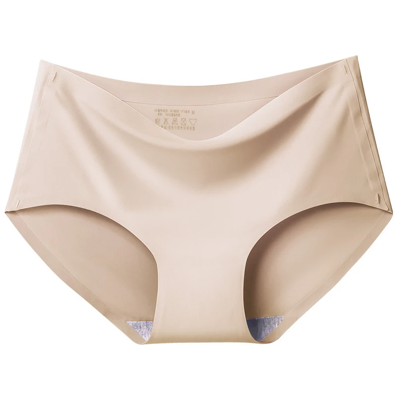 AOTOLK 3Pcs/Set Large Size XXL Seamless Women Panties Mid-waist Briefs Female Breathable Underwear Ice silk Crotch Lingerie thumbnail 2