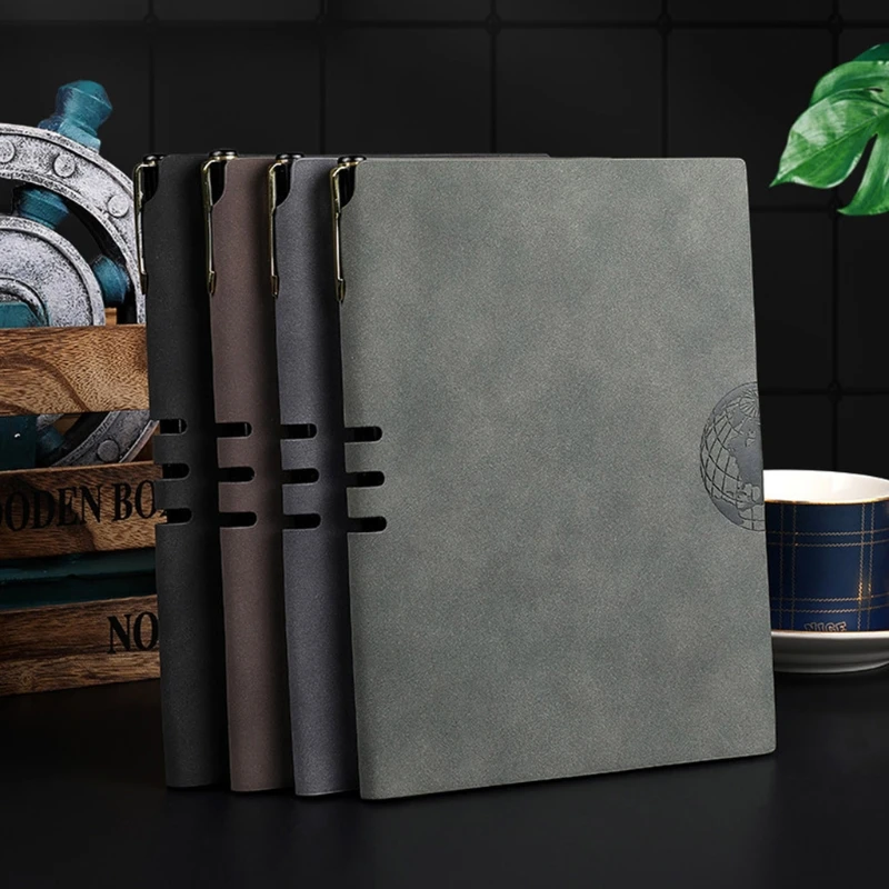 Agenda Organizer Hardcover Note Book Office School Supply PU Leather A5 Notebook Notepad Diary Business Journal Planner W3JD thumbnail 4