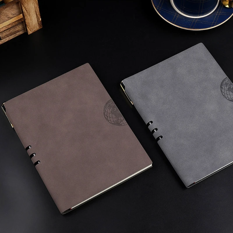 Agenda Organizer Hardcover Note Book Office School Supply PU Leather A5 Notebook Notepad Diary Business Journal Planner W3JD thumbnail 2