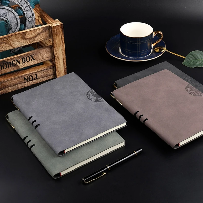 Agenda Organizer Hardcover Note Book Office School Supply PU Leather A5 Notebook Notepad Diary Business Journal Planner W3JD thumbnail 5