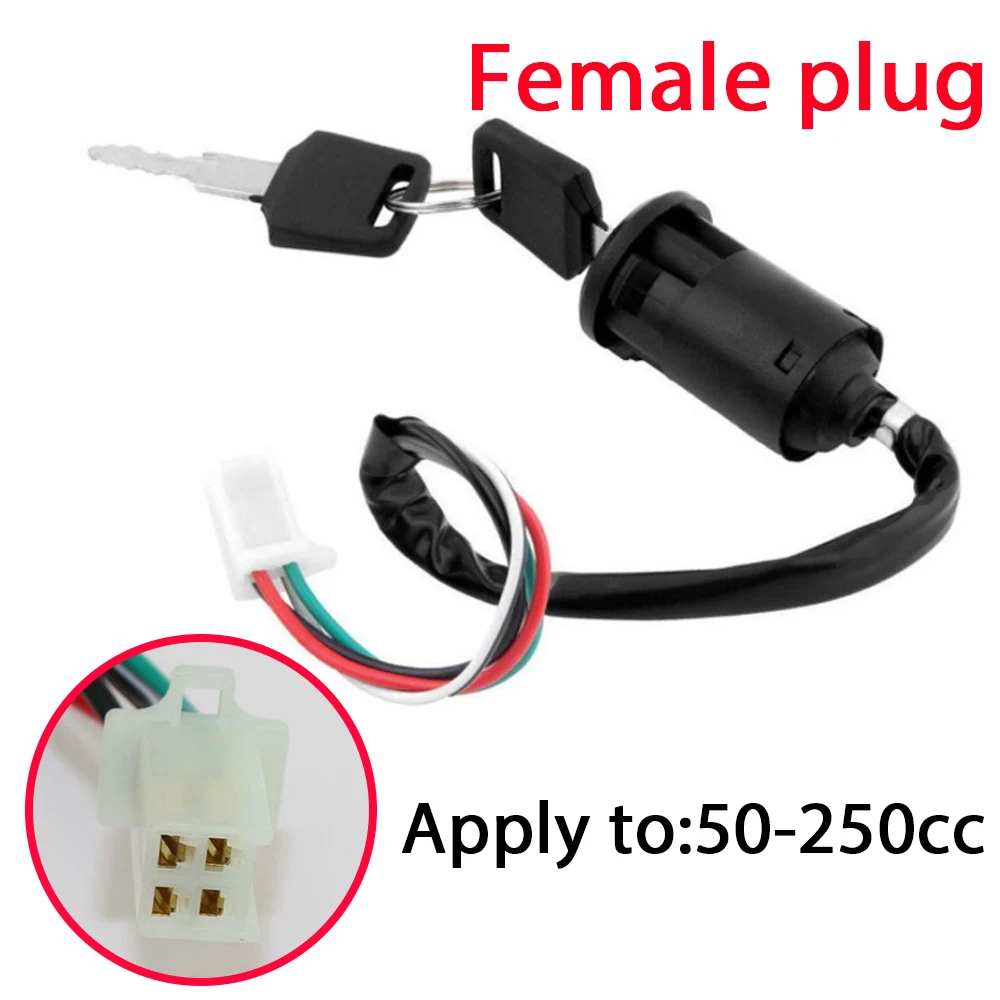 Universal 4-Wire Motorcycle Ignition Key Lock Switch 4 Wire Fit for 50cc/110cc/125cc/150cc/200cc/250cc Mini Quad ATV Dirt Bike thumbnail 6