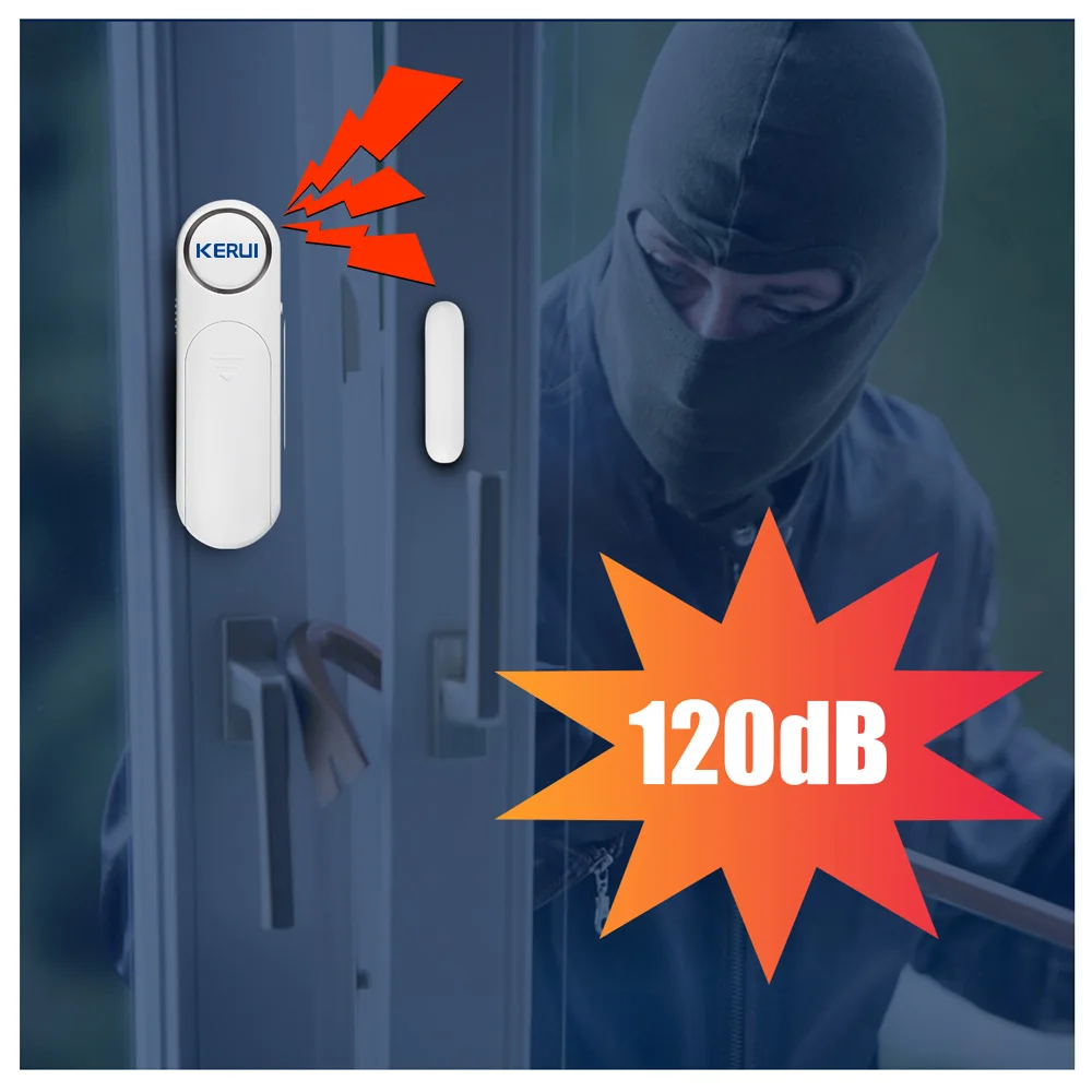 KERUI D121 Wireless Door Window Magnetic Sensor Alarm 120dB Anti-theft 300ft Remote Control Detectors Home Security Alarm System thumbnail 2