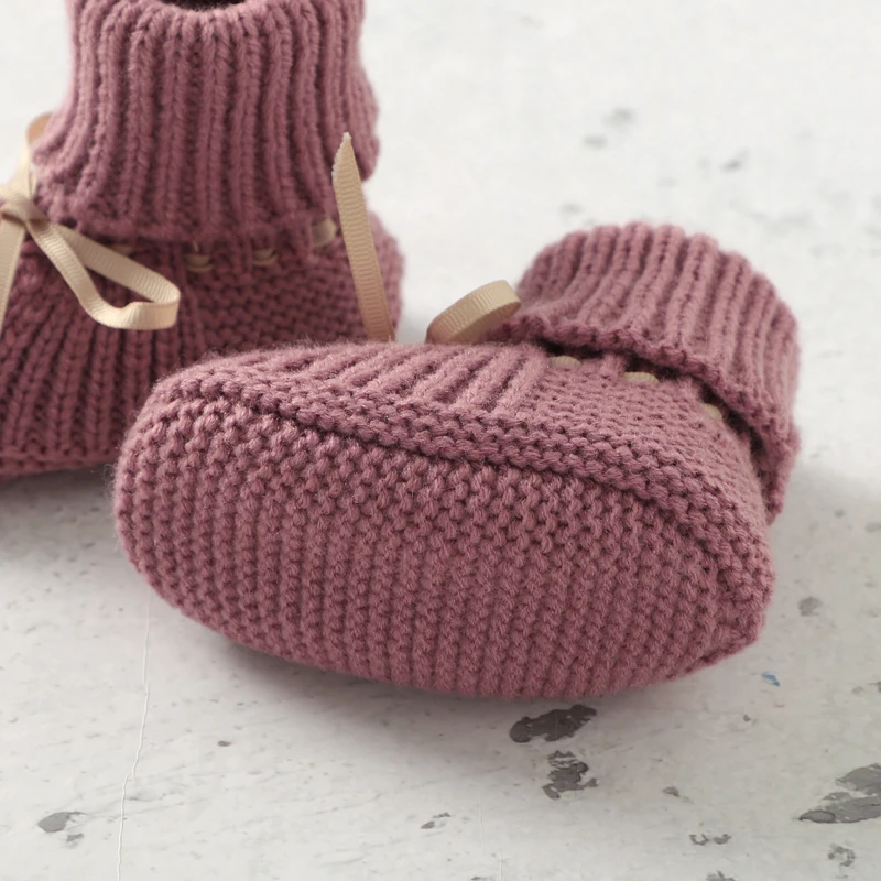 Baby Shoes + Gloves Set Knit Newborn Girls Boys Boots Mitten Fashion Butterfly-knot Toddler Infant Slip-On Bed Shoes Hand Made thumbnail 6