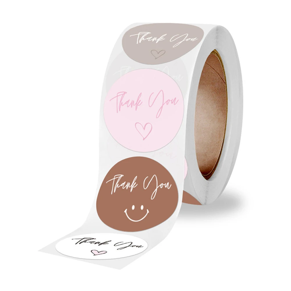 100-500pcs Round Thank You Stickers for Envelope Seal Labels Gift Packaging decor Birthday Party Scrapbooking Stationery Sticker thumbnail 3