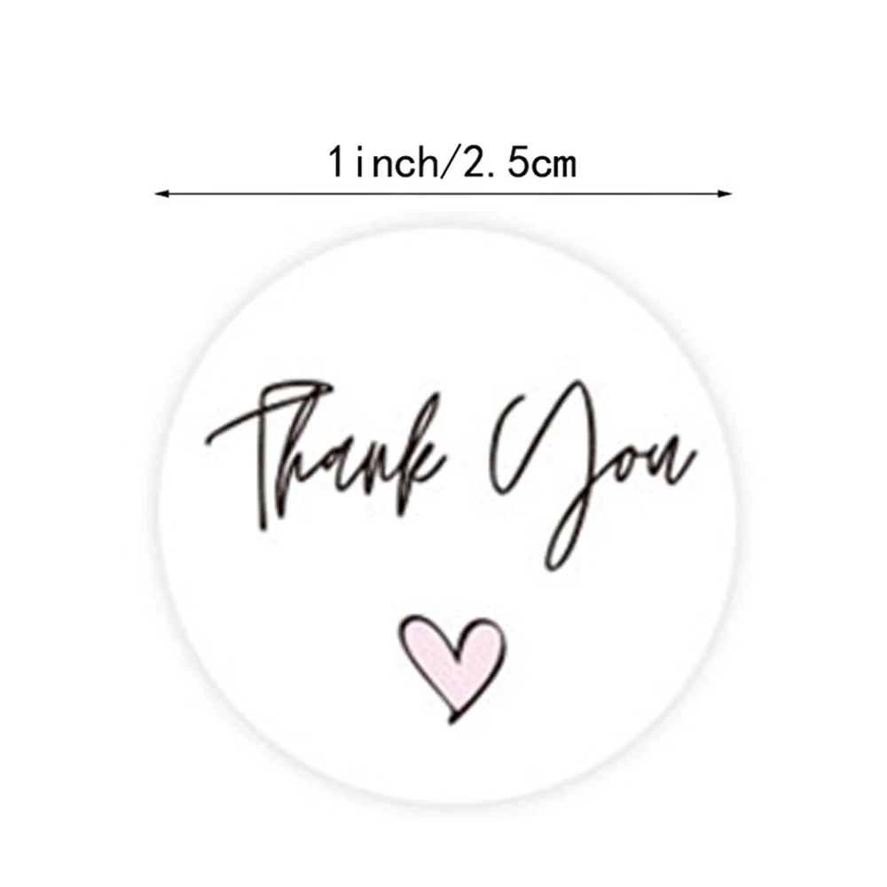 100-500pcs Round Thank You Stickers for Envelope Seal Labels Gift Packaging decor Birthday Party Scrapbooking Stationery Sticker thumbnail 2
