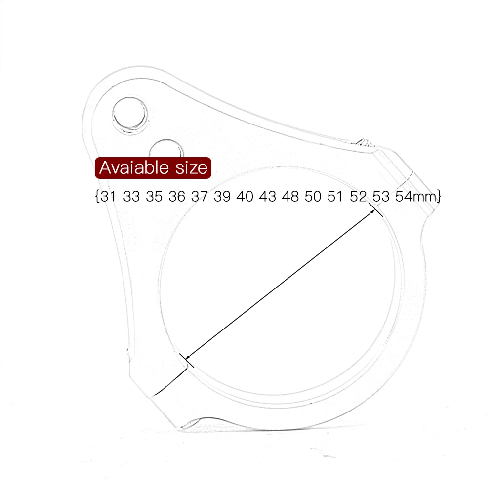 Universal Motorcycle Aluminium Steering Damper Fork Frame Mounting Clamp Bracket 30mm 32mm 33mm 35mm 37mm 38mm 39mm 40 45-60mm thumbnail 5