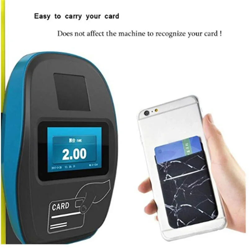 Unisex Women Men ID Bus Card Key Wallet Purse holder Back Adhesive Sticker Credit Card Holder Bag Case Pouch For Cell Phone thumbnail 2
