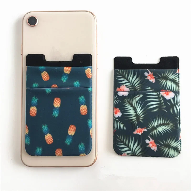 Unisex Women Men ID Bus Card Key Wallet Purse holder Back Adhesive Sticker Credit Card Holder Bag Case Pouch For Cell Phone thumbnail 5