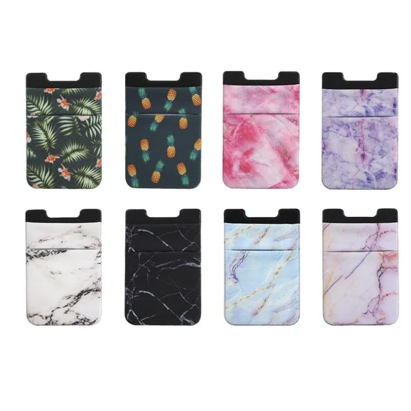 Unisex Women Men ID Bus Card Key Wallet Purse holder Back Adhesive Sticker Credit Card Holder Bag Case Pouch For Cell Phone thumbnail 3