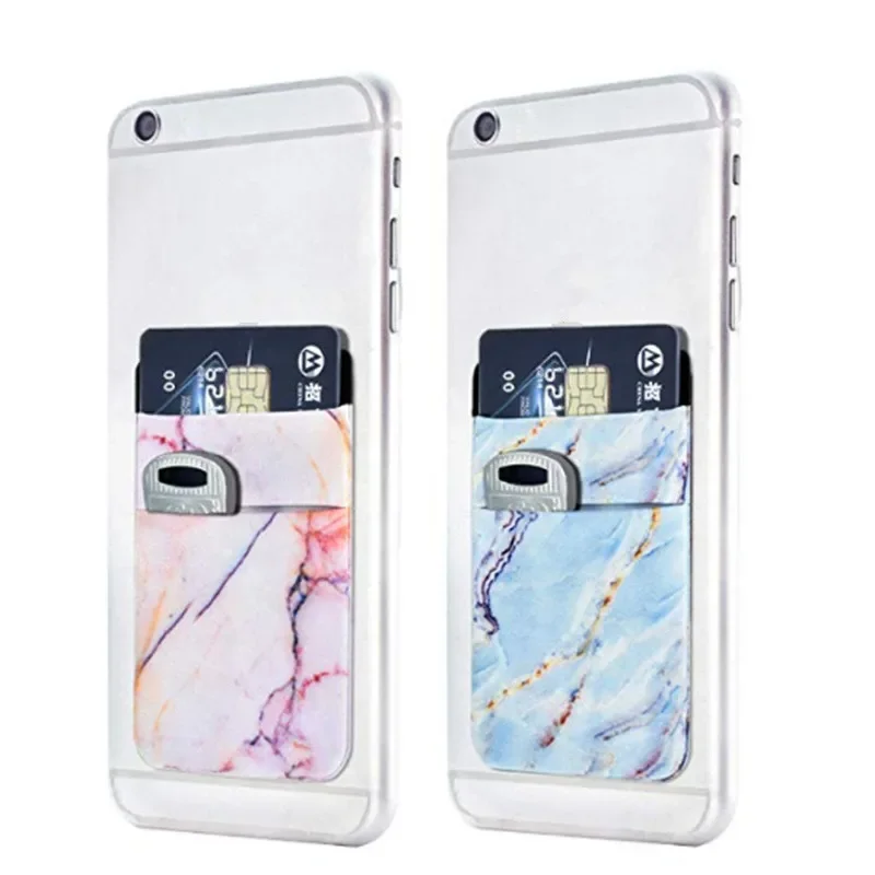 Unisex Women Men ID Bus Card Key Wallet Purse holder Back Adhesive Sticker Credit Card Holder Bag Case Pouch For Cell Phone thumbnail 6
