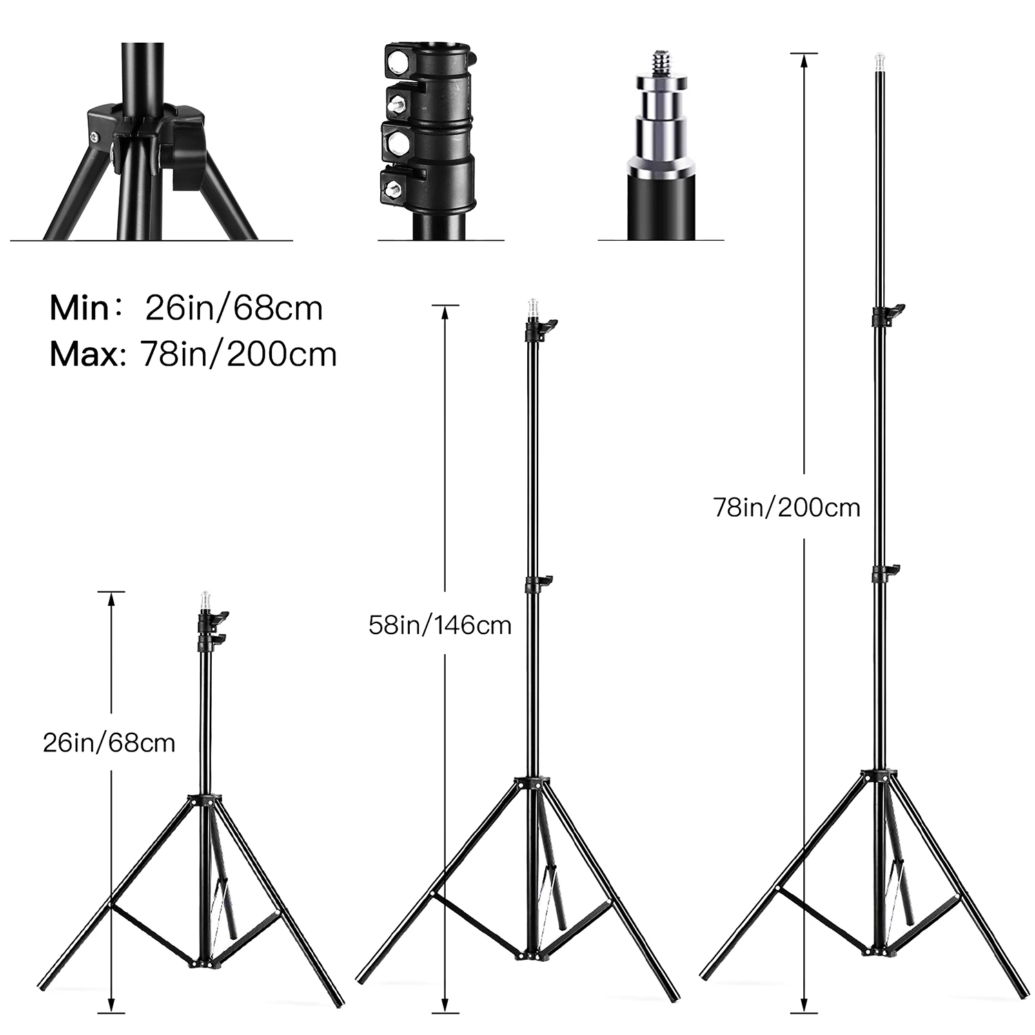Andoer 50x70cm Softbox Lighting Kit Photography Light kit with LED Light 2m Light Stand Remote Control for Studio Video Lighting thumbnail 3