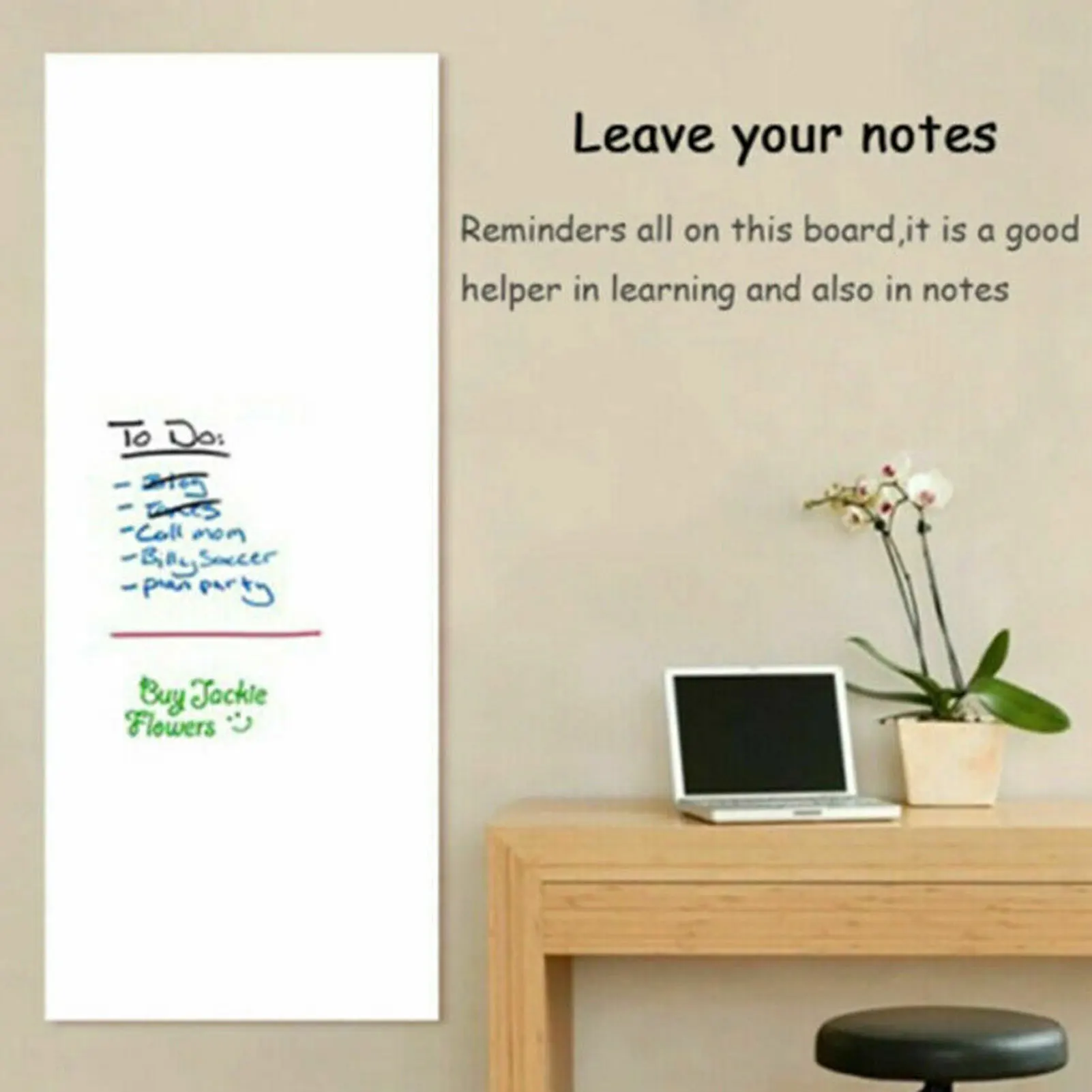 Black Board White Board Stickers Rolled Up Reusable Portable Drawing Board School Office Meeting  Teaching Board Stationery thumbnail 2