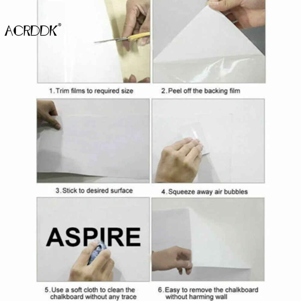 Black Board White Board Stickers Rolled Up Reusable Portable Drawing Board School Office Meeting  Teaching Board Stationery thumbnail 4