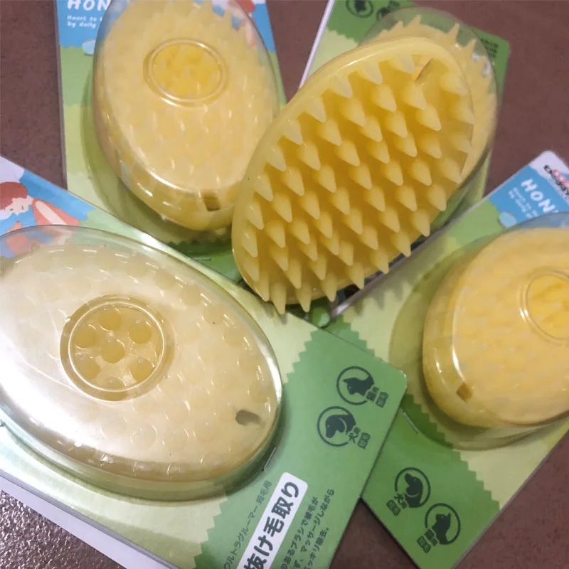 Pet Products For Dog Cat Massage Brush Combs Cleaner Puppy Hair Removal Slicker Brushes Wash Tools Soft Gentle Silicone Bristles thumbnail 3