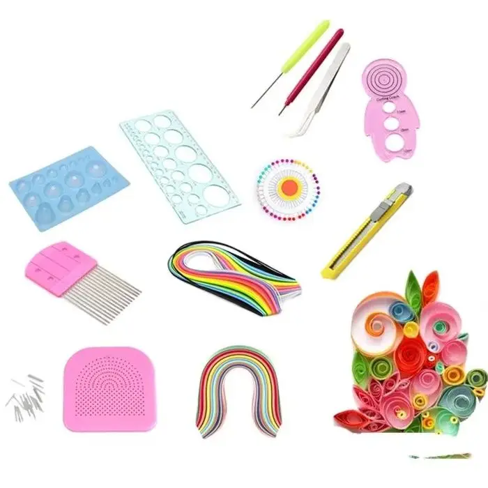 Handmade Craft Filigree Paper Tools Epoxy bottles Quilling Paper 3mm/ 5mm width 39cm  Strips Paper Quilling Craft DIY Decoration thumbnail 2