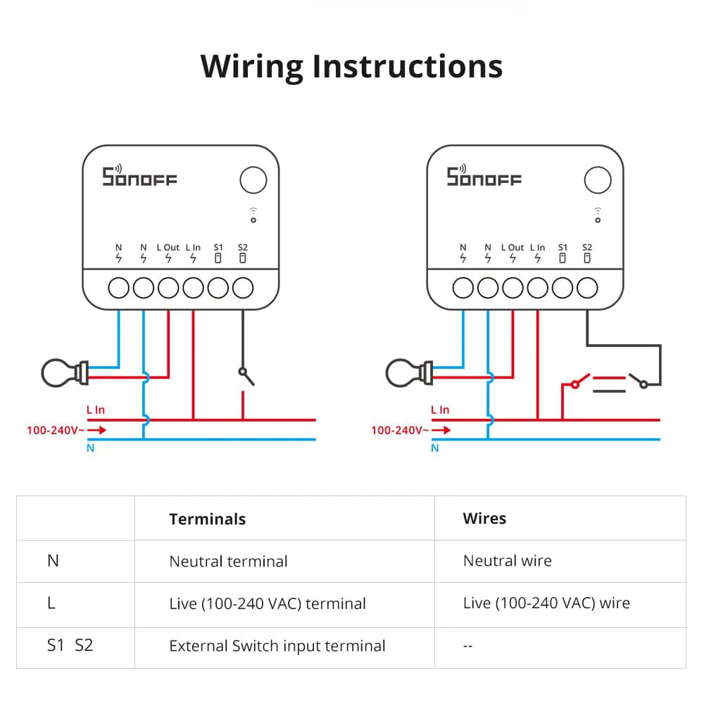 SONOFF ZBMinir2 Zigbee Mini Smart Switch Neutral Wire Required eWelink Interruptor inteligentes Zigbee Switch Smart Home Module thumbnail 6