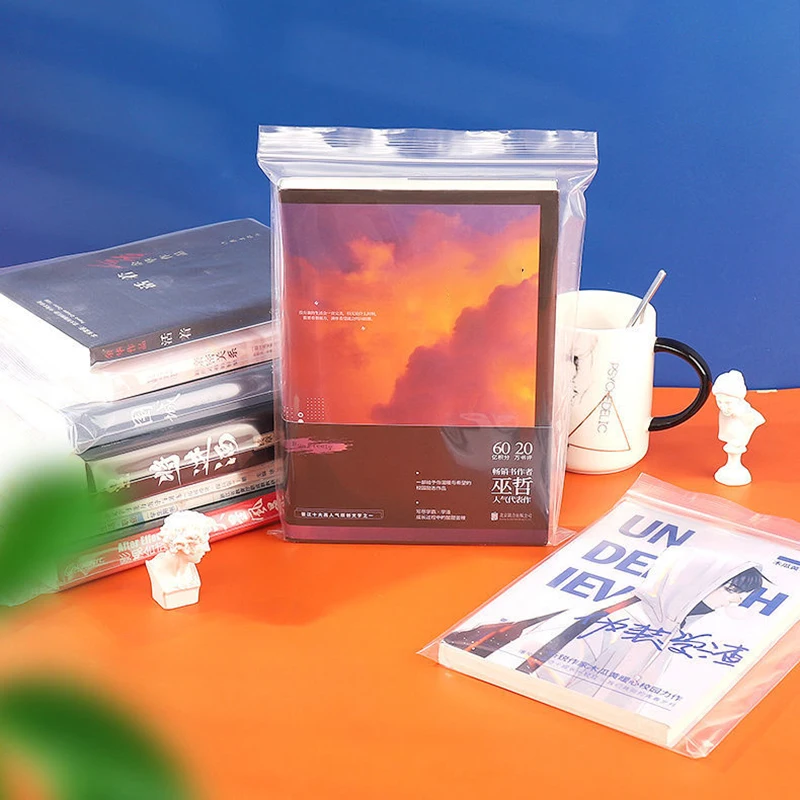 Novel Protective Bag Dustproof Moisture-proof Book Storage Sealed Cover Book Packaging Transparent Letter Book Library Bookshelf thumbnail 3