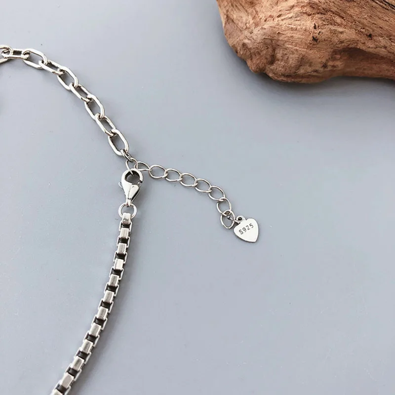 Fashion 925 Sterling Silver Summer Anklet Bracelet for Women Vintage Thai Silver LOVE Heart Pendant Lovely Girl Party Jewelry thumbnail 4