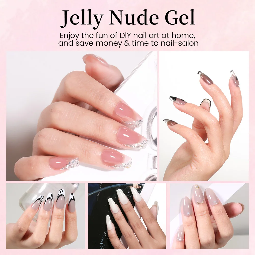 MAYCHAO 12ml Jelly Gel Nail Polish Semi Permanent Top Coat Soak Off UV LED Gel Art Nail Varnish Manicure Long Lasting Nail Gel thumbnail 3