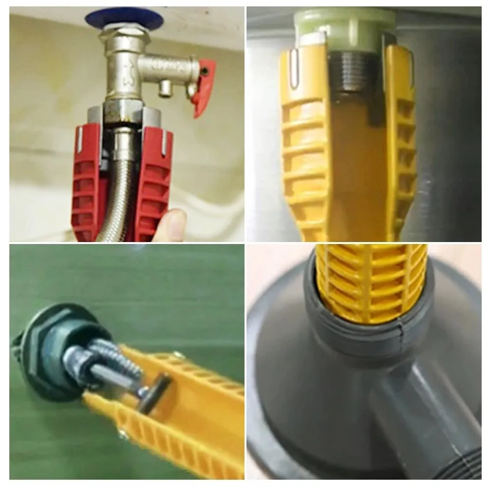 8 In 1 Flume Wrench Anti-slip Kitchen Sink Key Repair Wrench Bathroom Faucet Assembly Plumbing Installation Wrench Set thumbnail 6