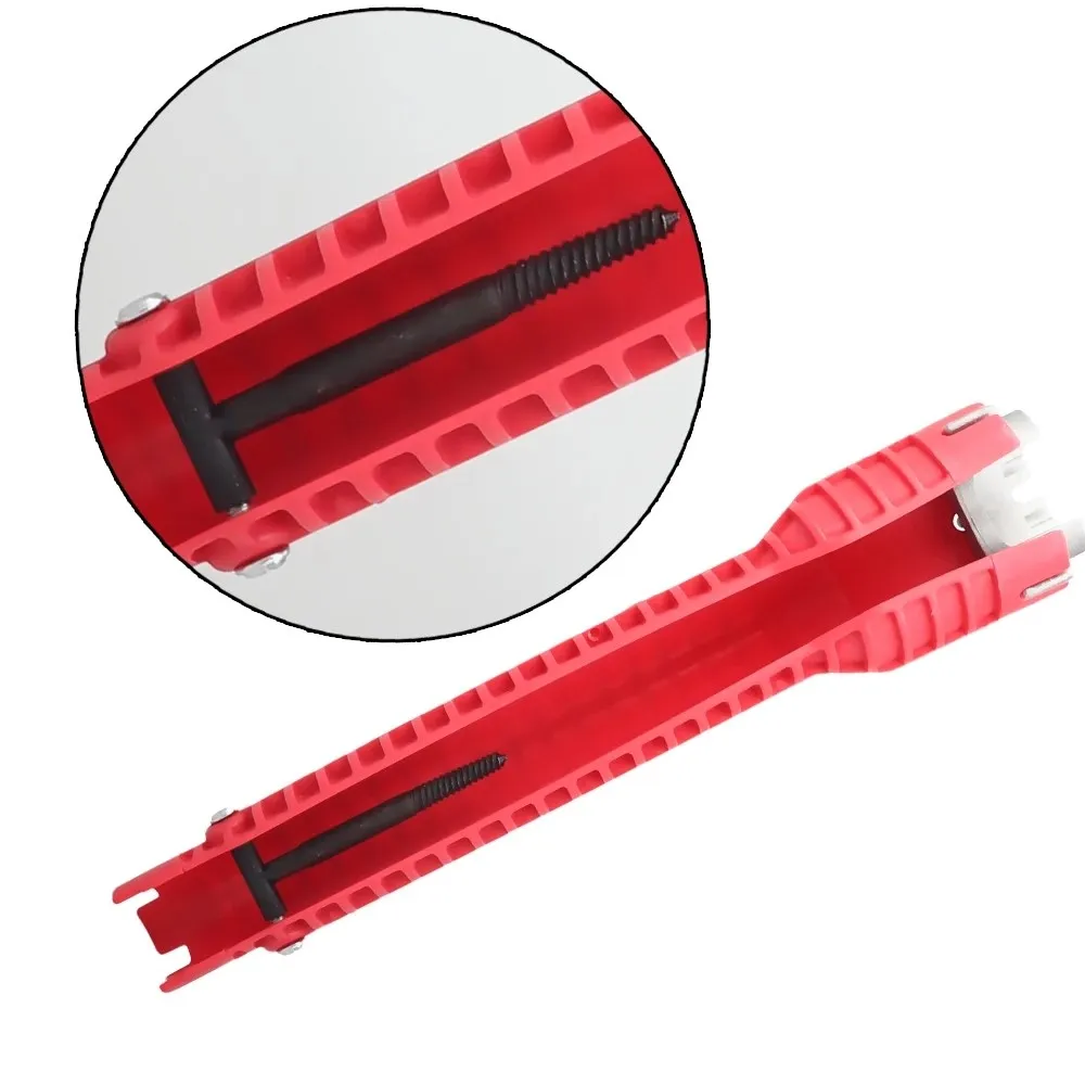 8 In 1 Flume Wrench Anti-slip Kitchen Sink Key Repair Wrench Bathroom Faucet Assembly Plumbing Installation Wrench Set thumbnail 2
