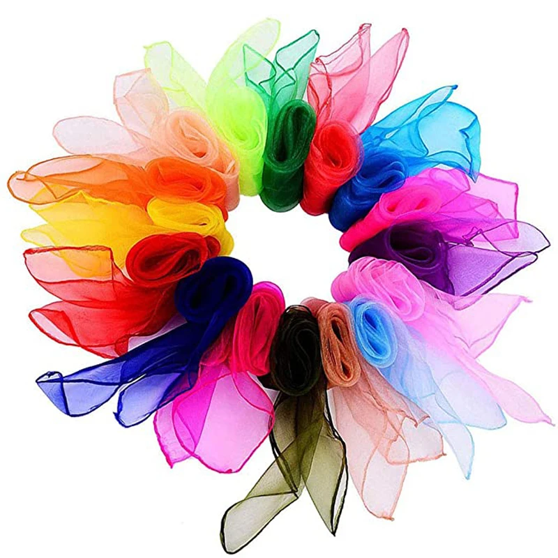 6 Colors Juggling Scarves For Kids Play Rhythm Band Educational Toys Party Games Children Movement Magic Tricks Performance Prop thumbnail 4