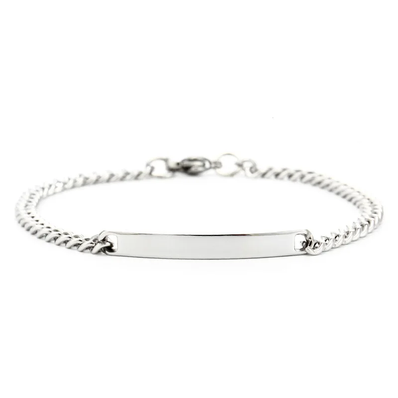 Customized Logo Name Engrave Stainless Steel Bracelet Women Personalized Bracelets For Men Id Bracelet Dropshipping thumbnail 6