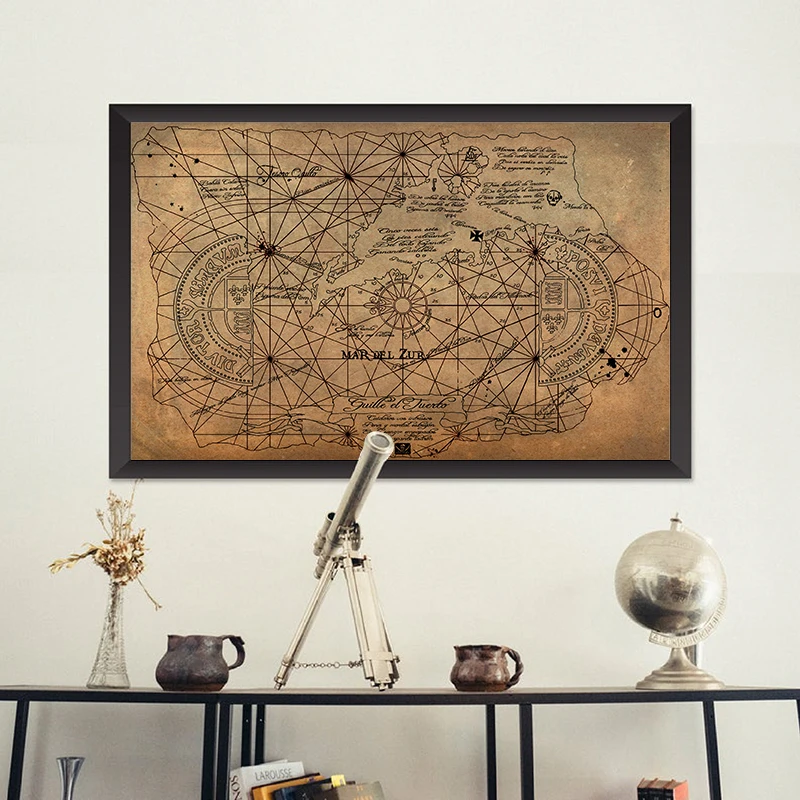 The Goonies Treasure Map Poster Vintage Art Print 1985 American Adventure Comedy Film Canvas Painting Retro Wall Picture Decor thumbnail 2