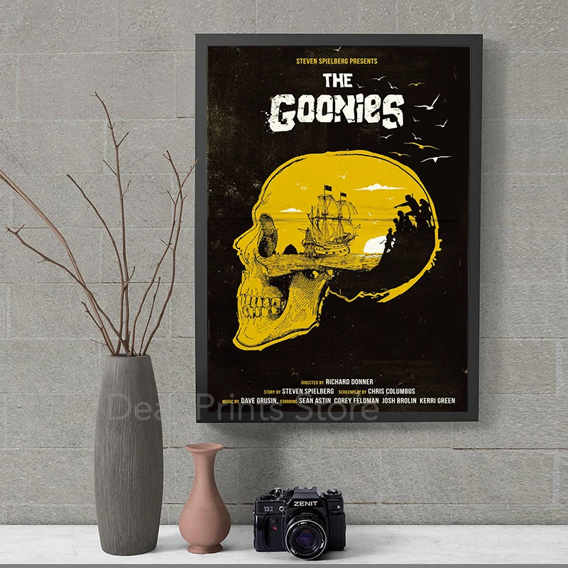 The Goonies Treasure Map Poster Vintage Art Print 1985 American Adventure Comedy Film Canvas Painting Retro Wall Picture Decor thumbnail 4