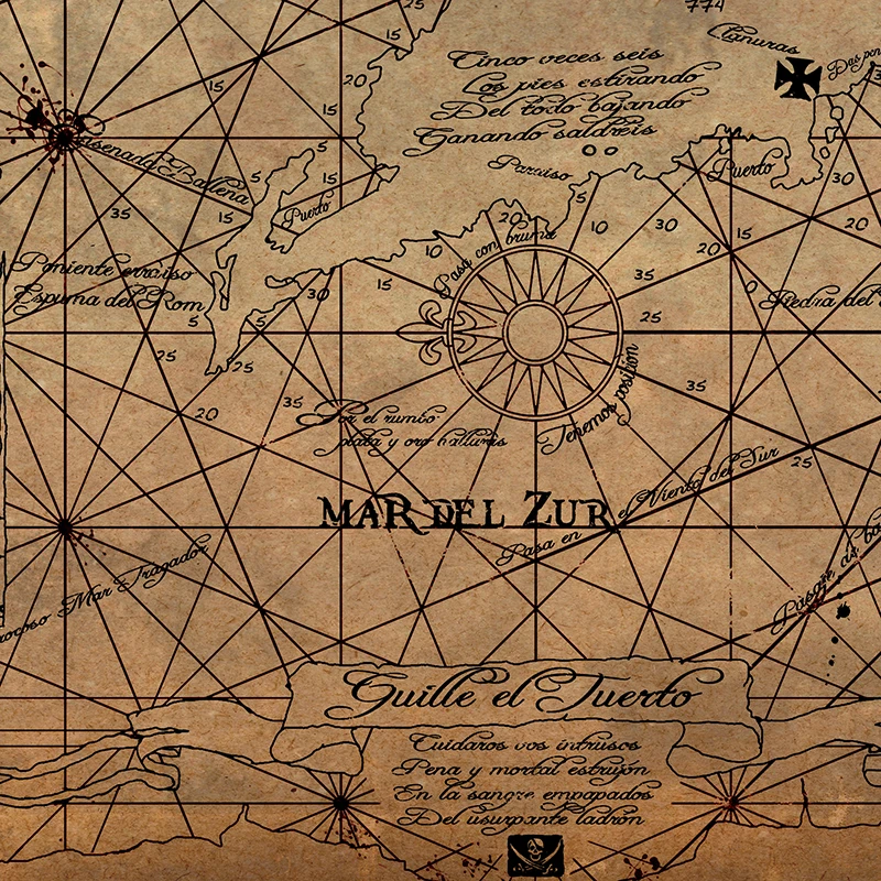 The Goonies Treasure Map Poster Vintage Art Print 1985 American Adventure Comedy Film Canvas Painting Retro Wall Picture Decor thumbnail 3