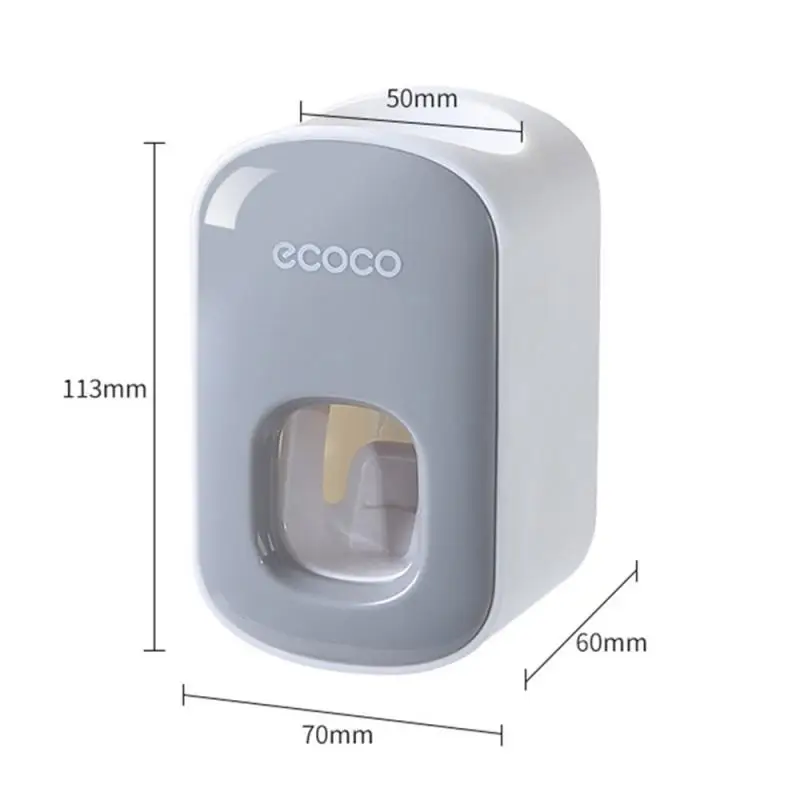 Automatic Toothpaste Dispenser Squeezers Toothpaste Tooth Dust-proof Toothbrush Holder Wall Mount Stand Bathroom Accessories Set thumbnail 4